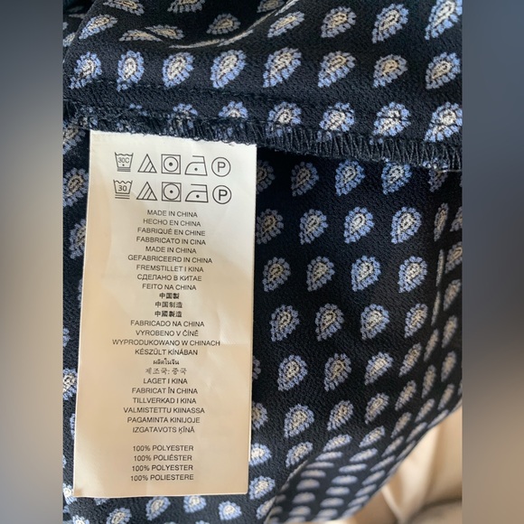 Pleated Georgette Tie-Neck Blouse - Picture 9 of 9